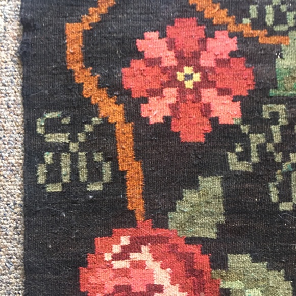 Authentic Moldavian Bessarabian Rose kilim rug handmade wool flatweave 6x 9 ft - Picture 8 of 9